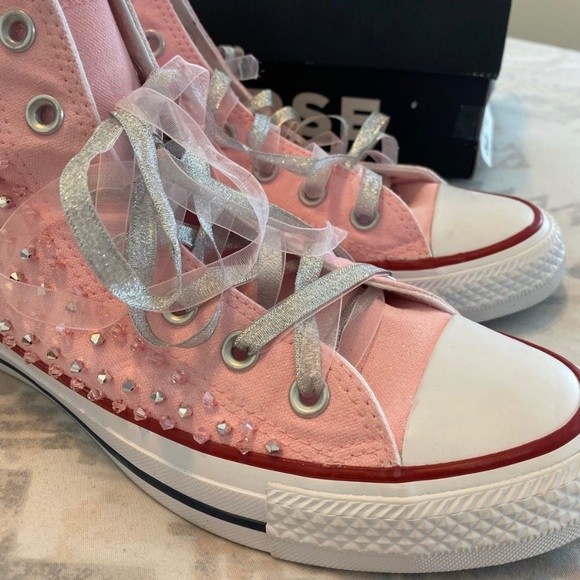Pink Sparkly Converse - Picture 2 of 6